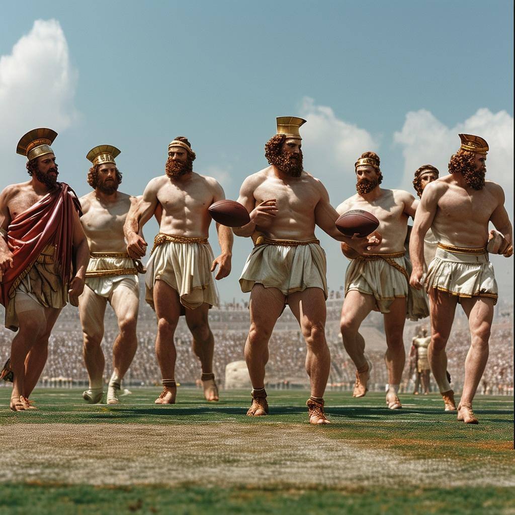 eleven greek gods playing american football eleven greek gods playing american football